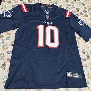 Nike New England Patriots Stripe-Sleeve #10 Navy Football Jersey
